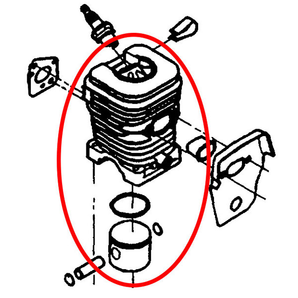 Cilindar sa klipom Partner 371 421 Jonsered 2137 2138 fi 41,1 mm THORP