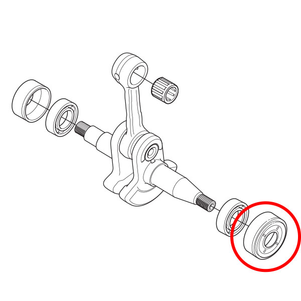 Ležaj sa semeringom H 340 345 350 353 Jonsered 2141 2145 fi 15 mm THORP