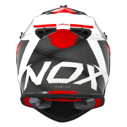 Kaciga NOX Cross N633 FUSION belo crvena XL