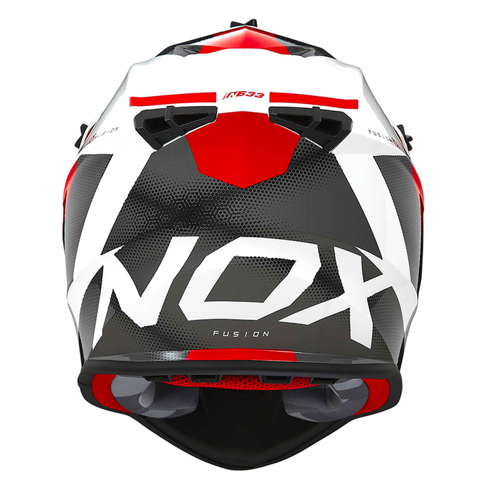 Kaciga NOX Cross N633 FUSION belo crvena XL