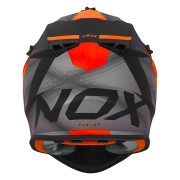 Kaciga NOX Cross N633 FUSION mat crno narandžasta 2XL