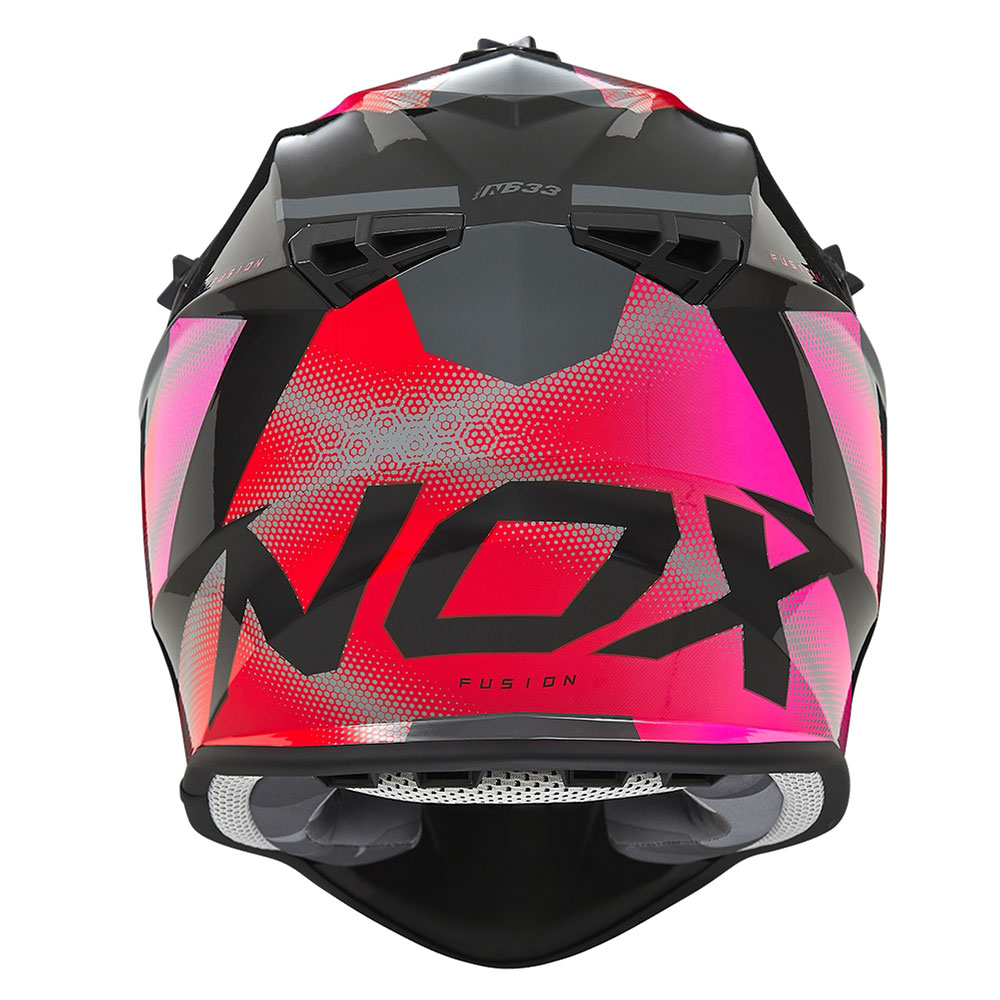 Kaciga NOX Cross N633 FUSION nardo sivo roza iridium M