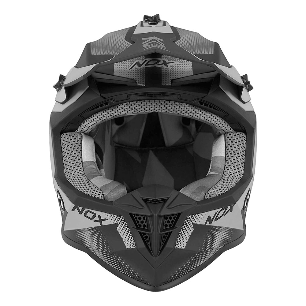 Kaciga NOX Cross N633 FUSION mat crno titanium 2XL