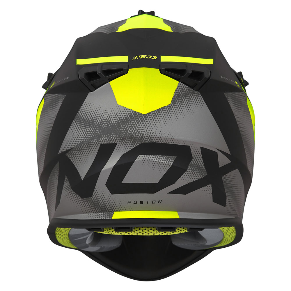 Kaciga NOX Cross N633 FUSION mat crno žuta L