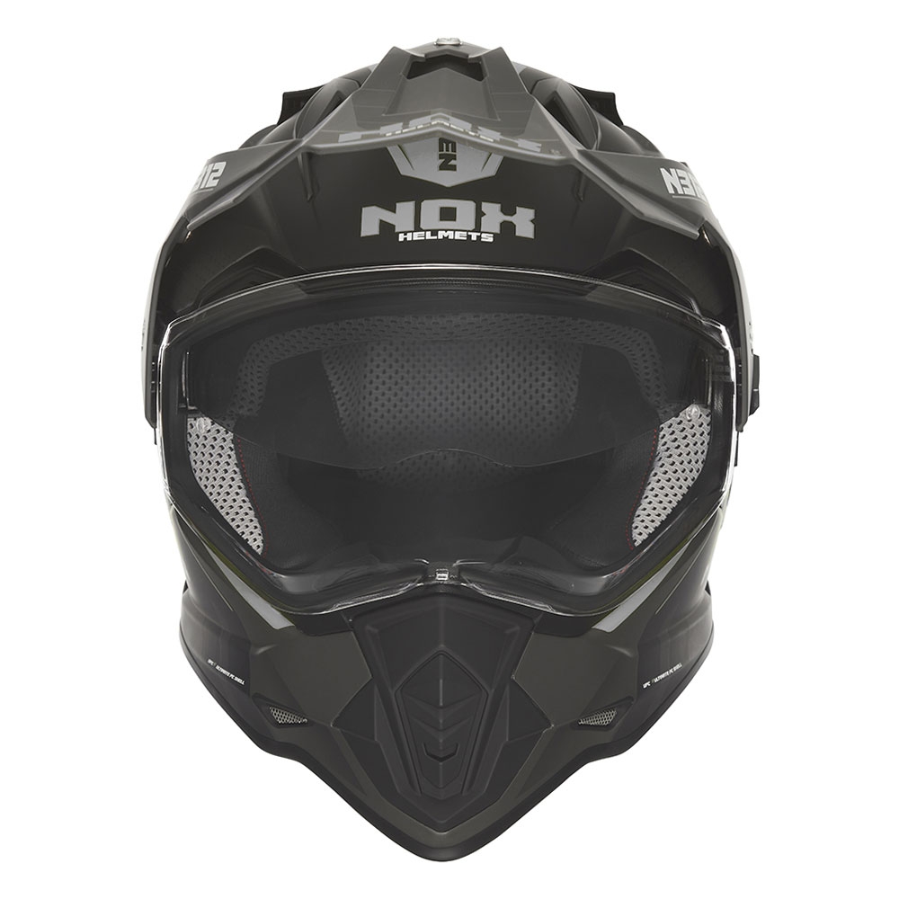 Kaciga NOX Cross sa vizirom N312 VAPOR mat crno titanium L