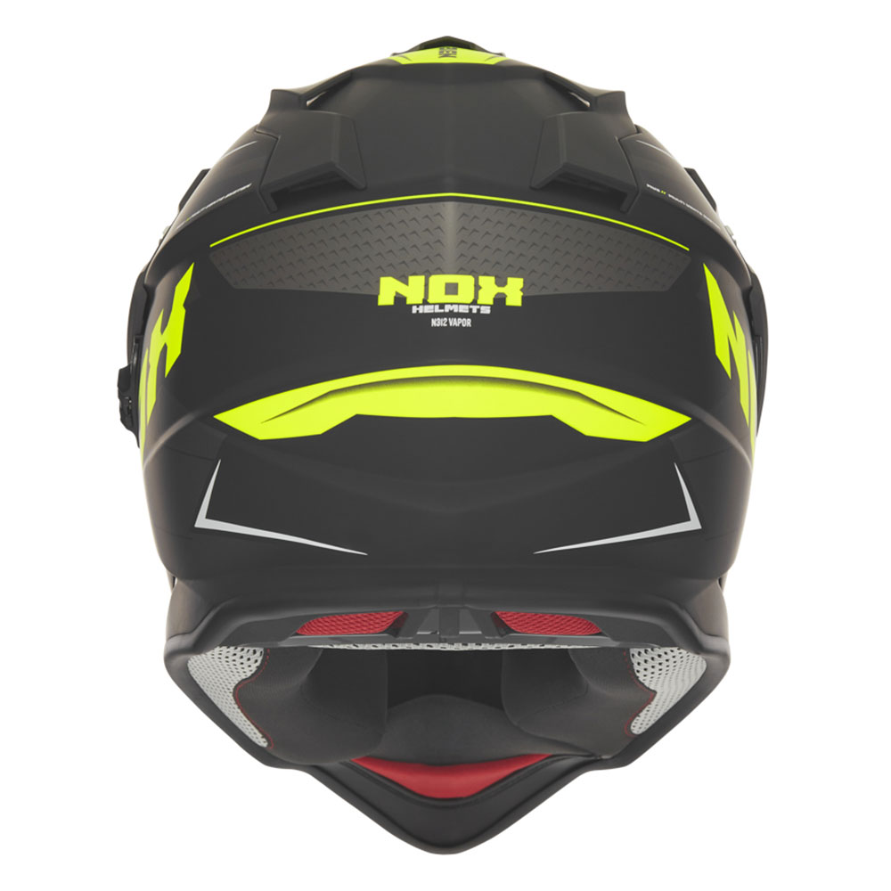 Kaciga NOX Cross sa vizirom N312 VAPOR mat crno žuta L