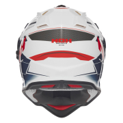 Kaciga NOX Cross sa vizirom N312 VAPOR belo plavo crvena L