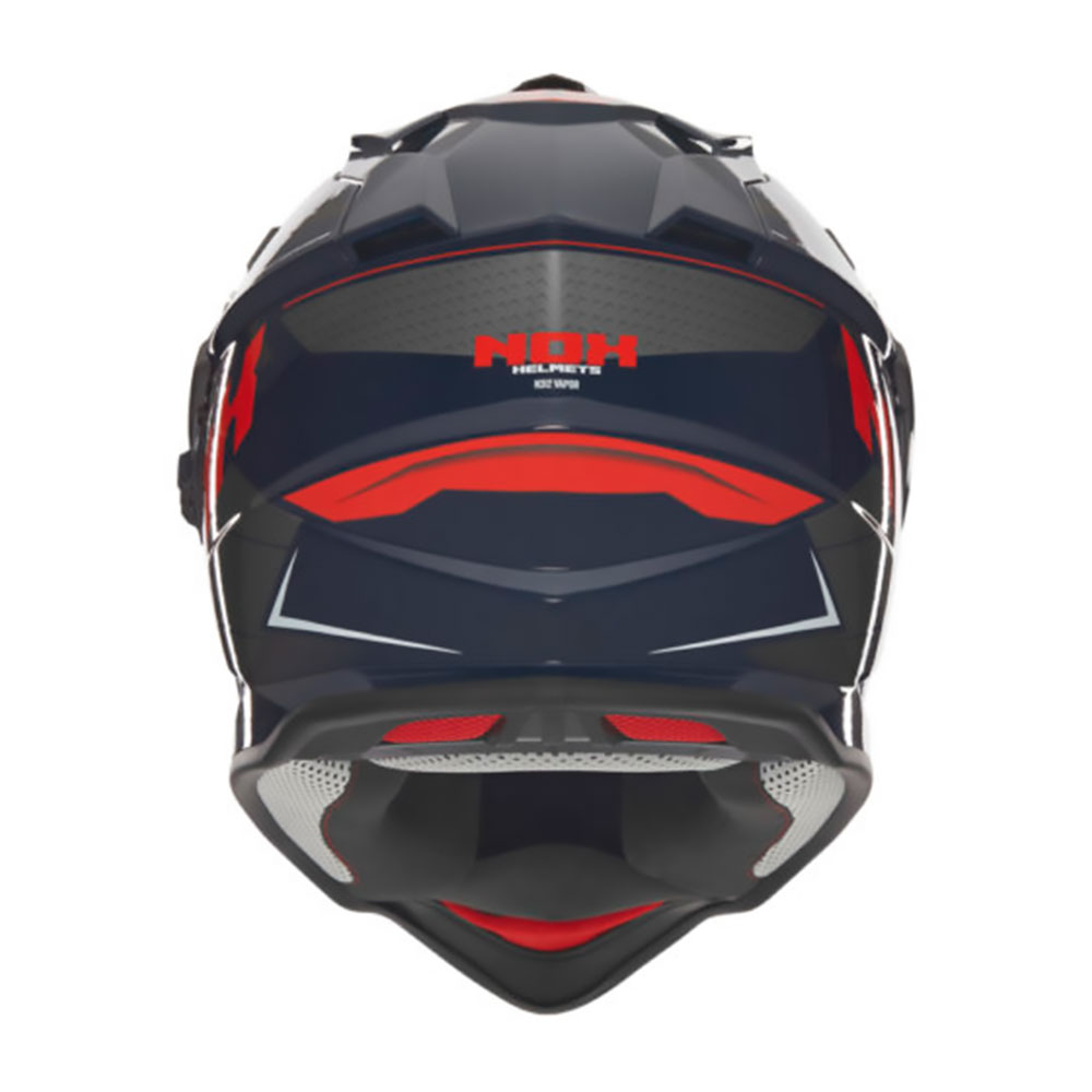 Kaciga NOX Cross sa vizirom N312 VAPOR crveno plava 2XL
