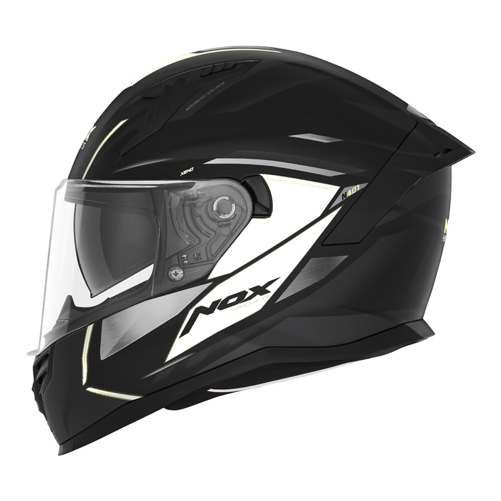 Kaciga NOX Full Face sa naočarima N401 XENO  mat crno bela XL