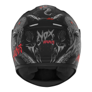 Kaciga NOX Full Face N731 ZUMBI  mat crno crvena dečija L