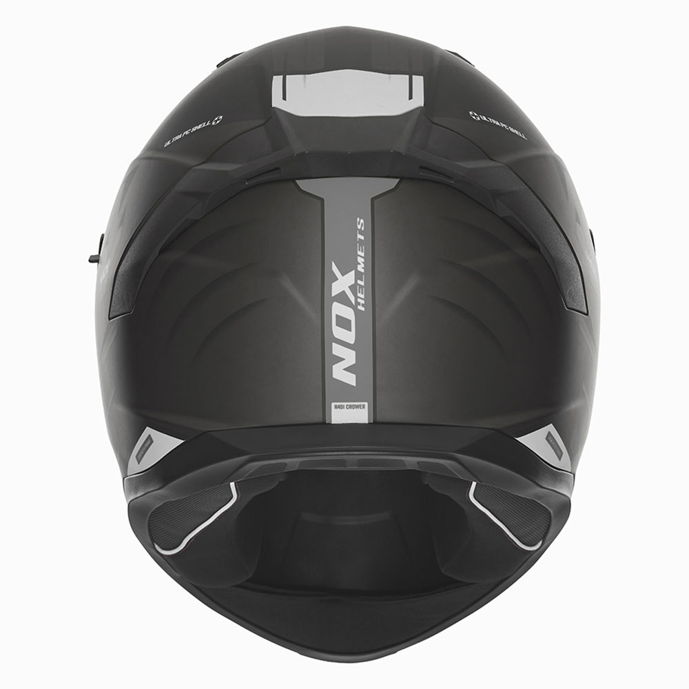 Kaciga NOX Full Face sa naočarima N401 CROWER  mat crno srebrna L