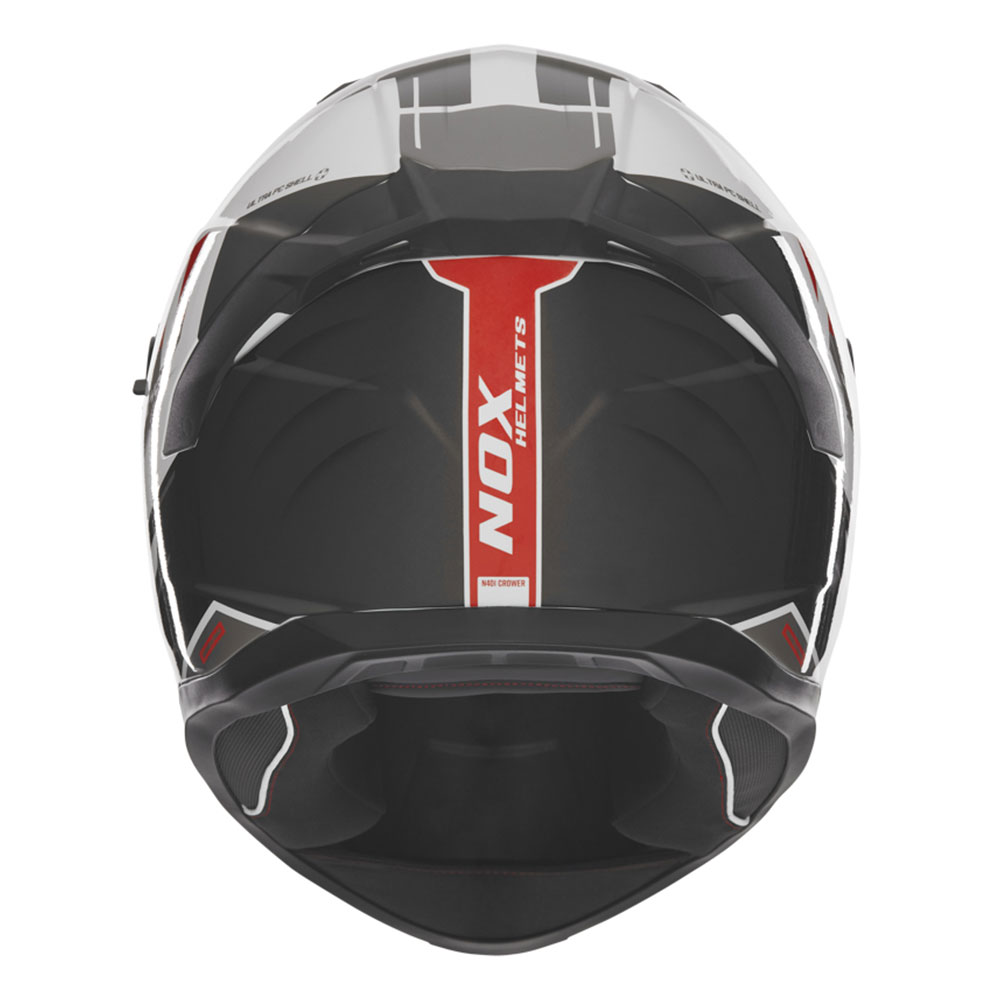 Kaciga NOX Full Face sa naočarima N401 CROWER  belo crvena L