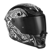 Kaciga NOX EXLUZIV GOLIATH MAORI Full Face mat crno bela XL
