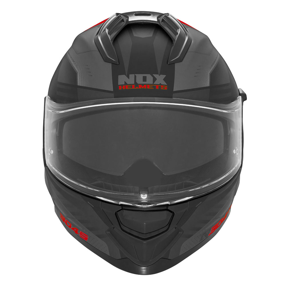 Kaciga NOX Full Face sa naočarima N304 S CARVER MATT BLACK RED 2XL