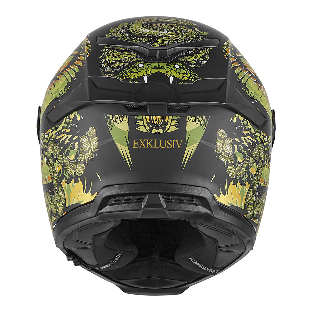 Kaciga NOX EXLUZIV GOLIATH MYTHOLOGY Full Face zlatna 2XL
