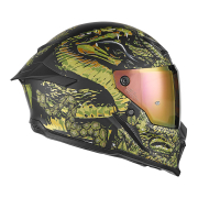 Kaciga NOX EXLUZIV GOLIATH MYTHOLOGY Full Face zlatna 2XL