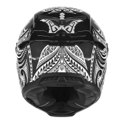 Kaciga NOX EXLUZIV GOLIATH MAORI Full Face mat crno bela