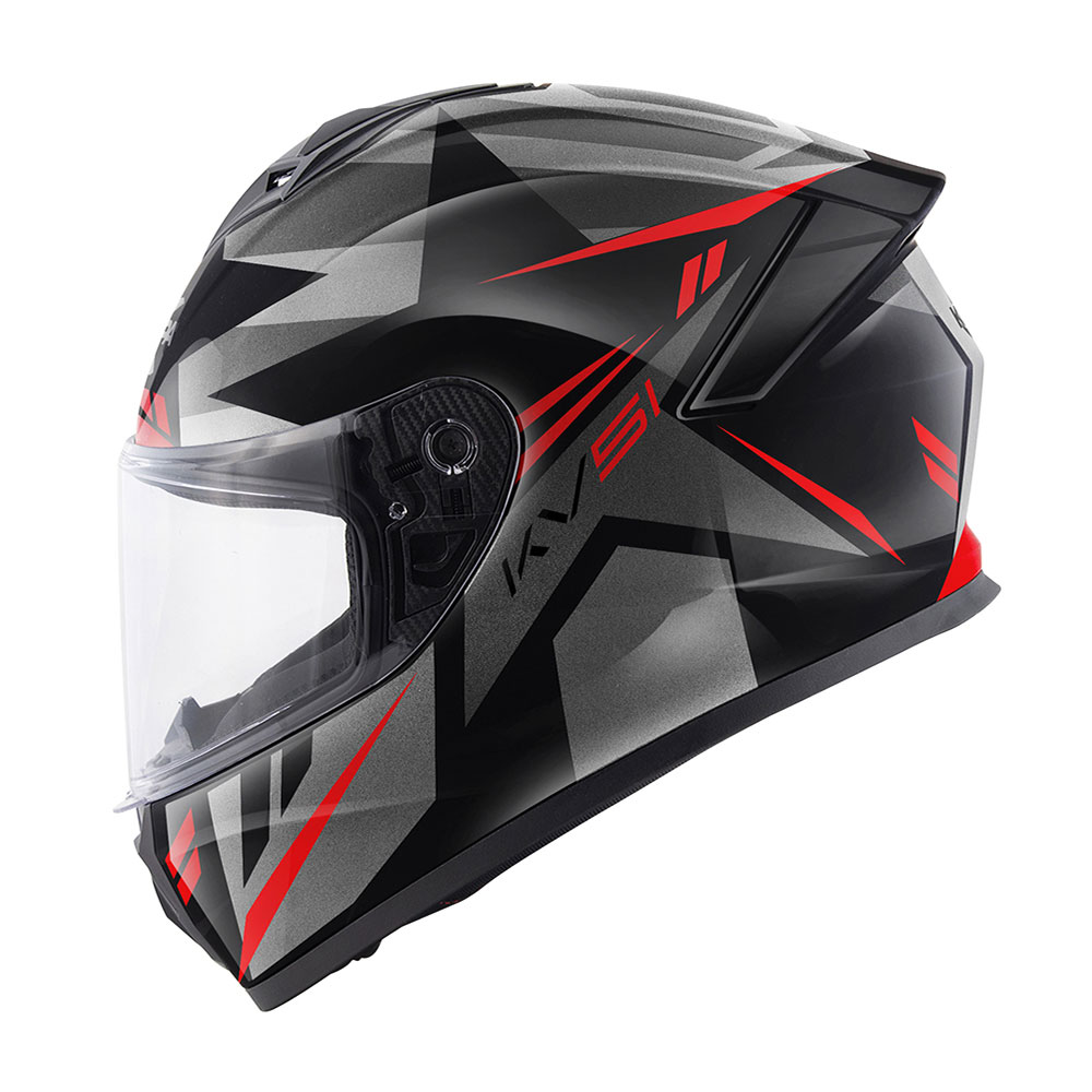 Kaciga Kappa zatvorena KV51 ZENITH titanium crno crvena L