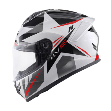 Kaciga Kappa zatvorena KV51 ZENITH  belo crno crvena