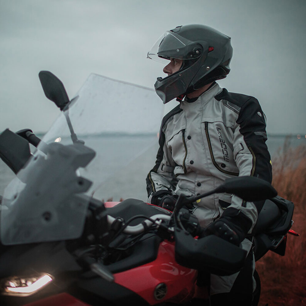 Jakna AERIS svetlo sivo crna 54 / XL MODEKA