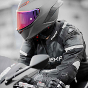 Jakna VALYANT kožna crno bela XL MODEKA