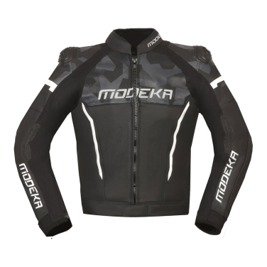 Jakna VALYANT kožna crno bela XL MODEKA
