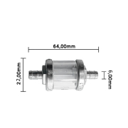 Filter goriva izlaz 6mm L64mm OMG