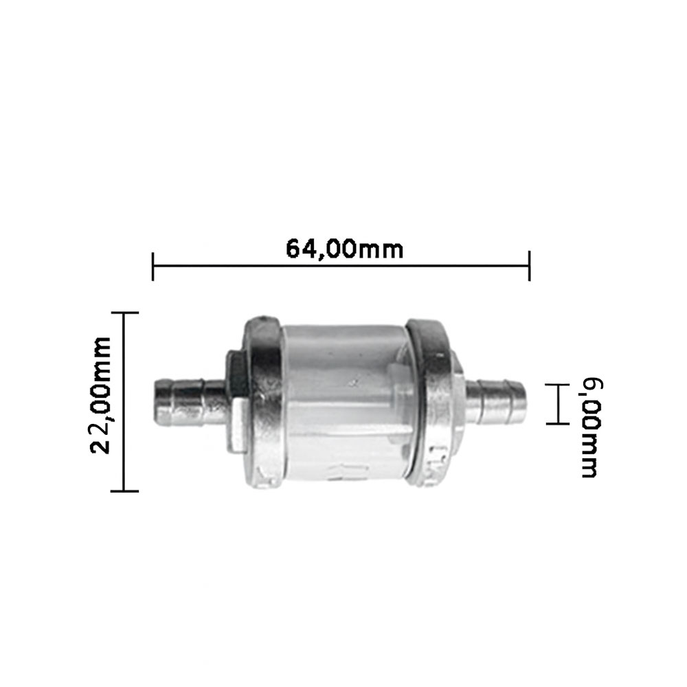 Filter goriva izlaz 6mm L64mm OMG