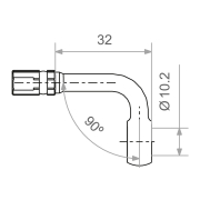 Holender TRW MV10D90A(fi 10.2mm nagib 90 stepeni)