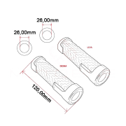 Gume ručke Ariete 01690/F24N 120 mm otvorene  fi 26mm BMW sa grejačima