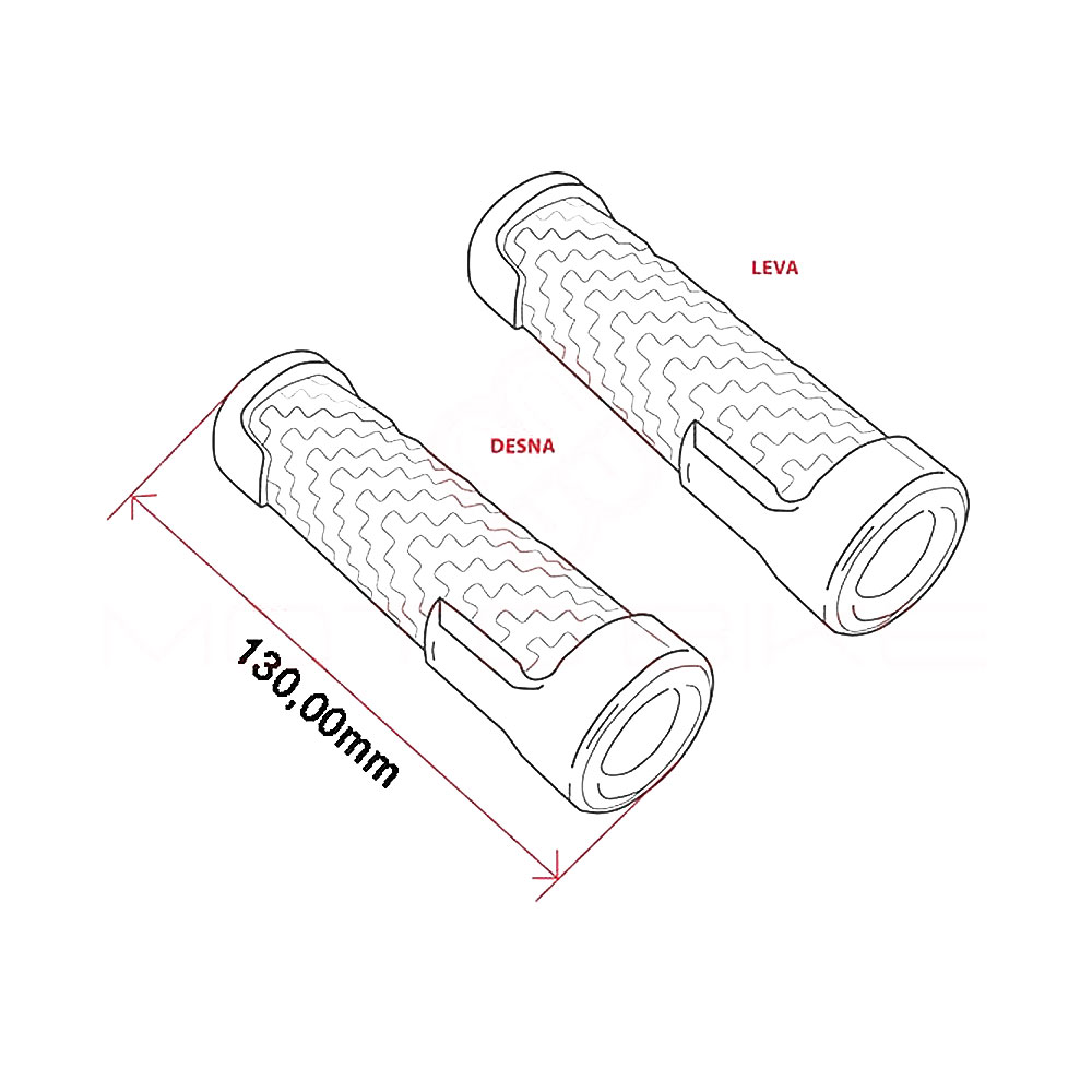 Gume ručke Ariete 01612/SS Honda 130 mm zatvorene