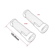 Gume ručke Domino dugačke crne par RMS dužina 125 mm zatvorene