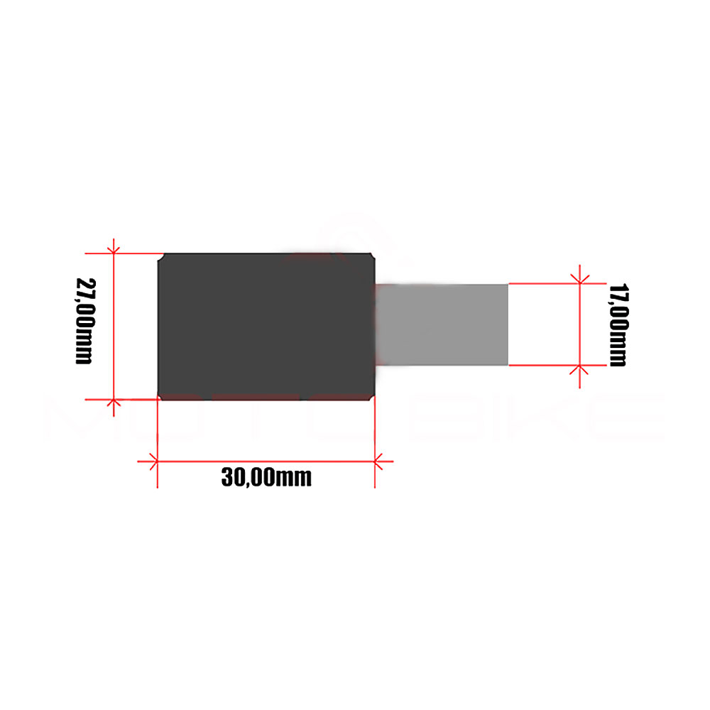 Tegovi kormana sa štitnikom crno crveni