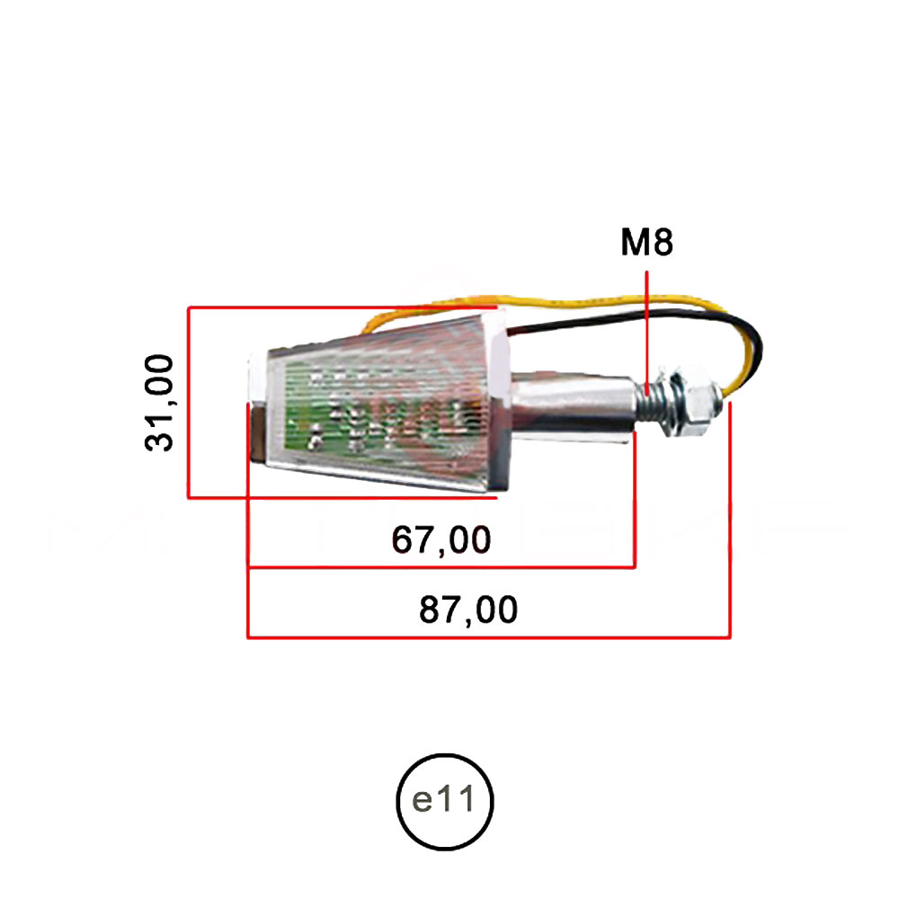Žmigavci univerzalni sivi LED Vicma
