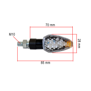 Žmigavci univerzalni CLI7021 kratki crni LED par homologovani