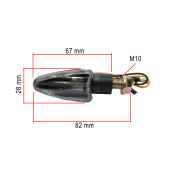Žmigavci univerzalni carbon 12V 21W par L- 68mm