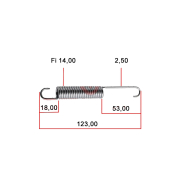 Opruga nogara L123 fi14 duža uška