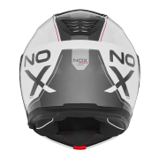 Kaciga NOX Flip Up N968 TOMAK sa naočarima belo crvena XL