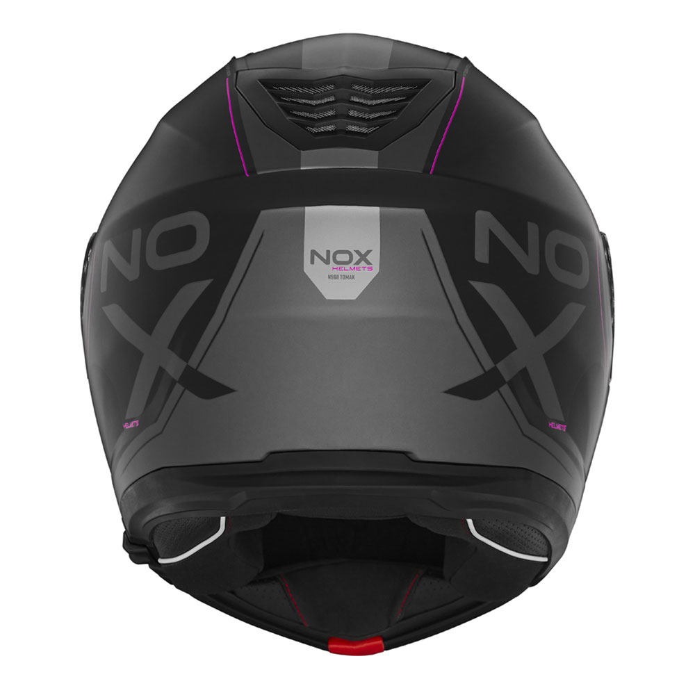 Kaciga NOX Flip Up N968 TOMAK sa naočarima mat crno roza M