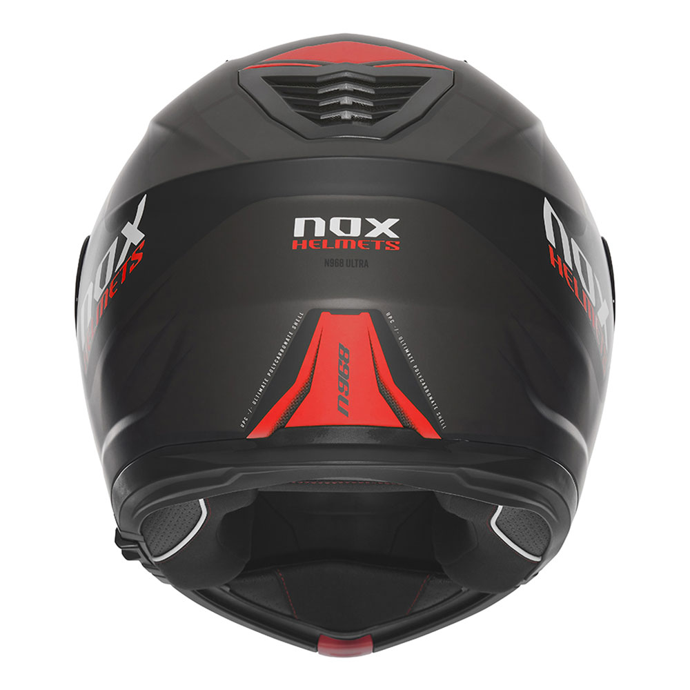 Kaciga NOX Flip Up N968 ULTRA sa naočarima mat crno crvena L