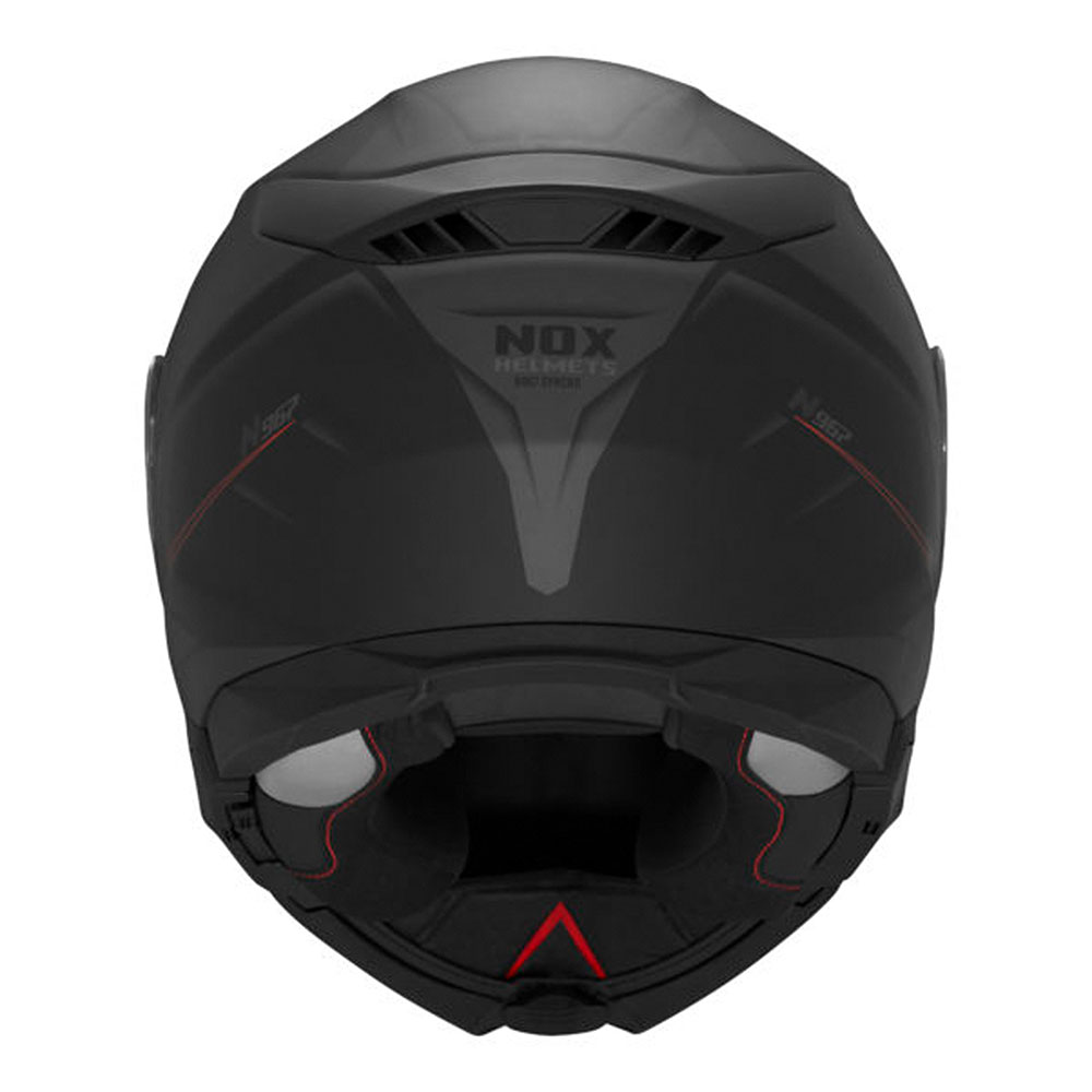 Kaciga NOX Flip Up N967 SYNCHRO sa naočarima mat crno crvena