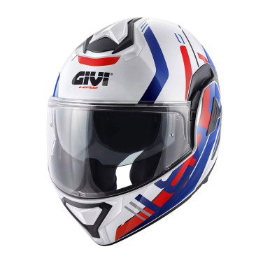 Kaciga GIVI Flip Up X30 PULSAR belo plavo crvena XXL