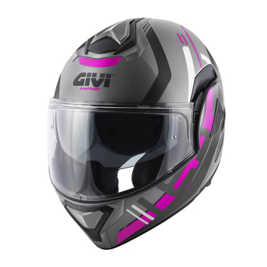 Kaciga GIVI Flip Up X30 PULSAR titanium crno ljubičasta S