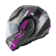 Kaciga GIVI Flip Up X30 PULSAR titanium crno ljubičasta S