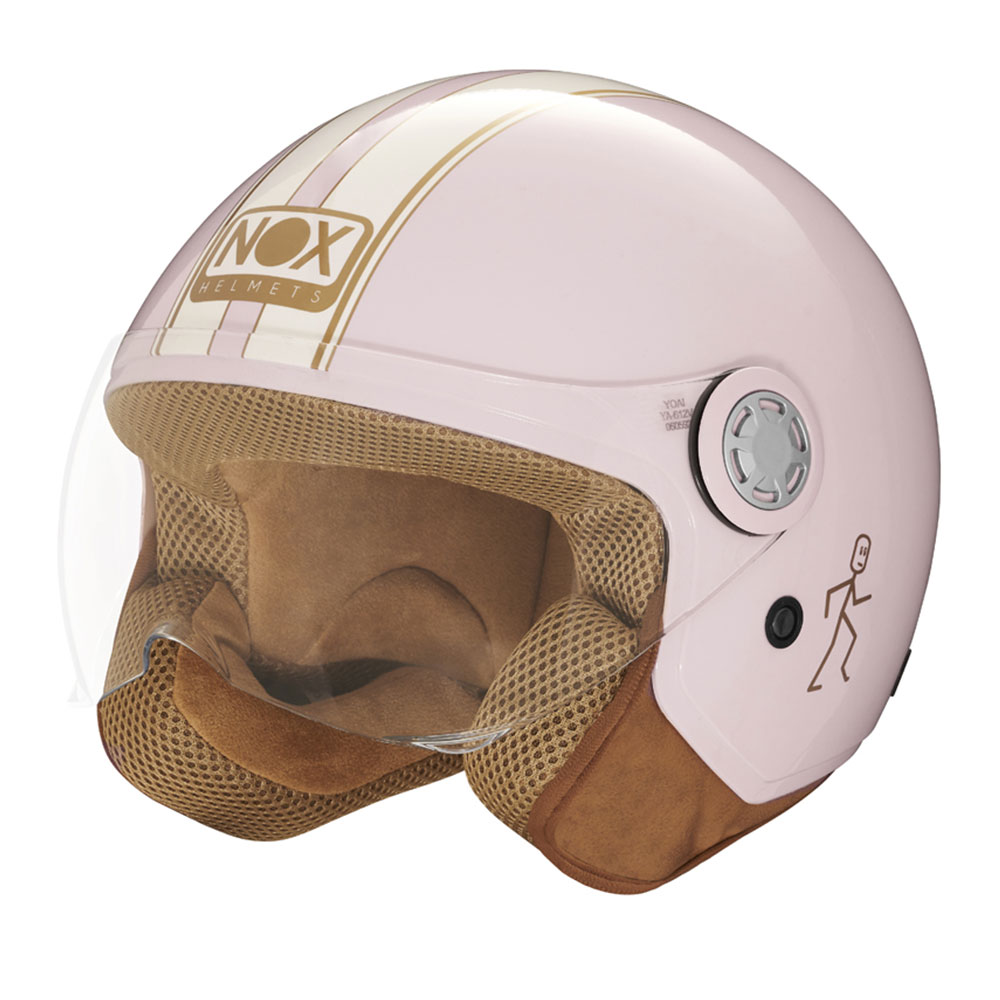 Kaciga NOX Jet 210 pastelno roza L