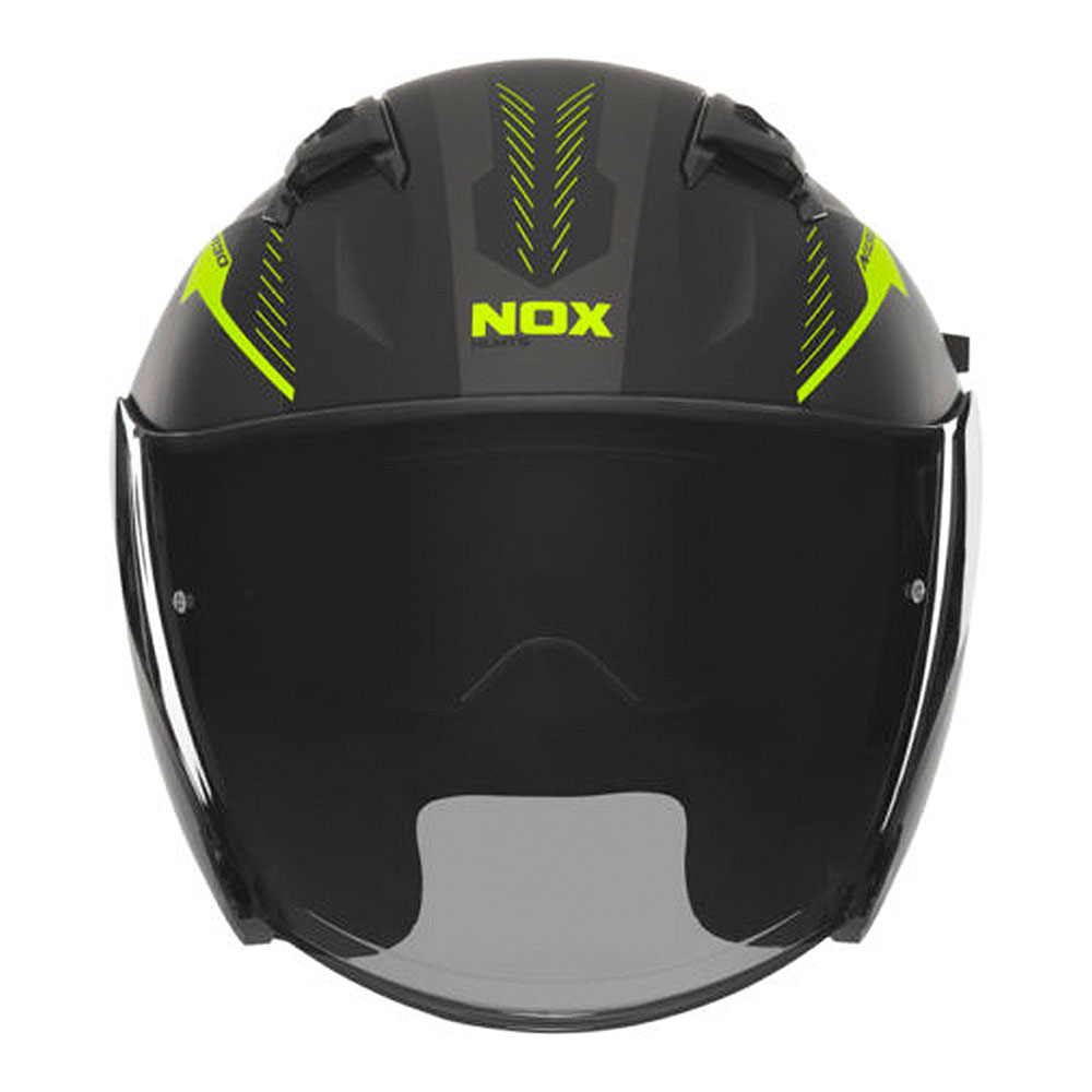 Kaciga NOX Jet N130 MYST mat crno žuta XL