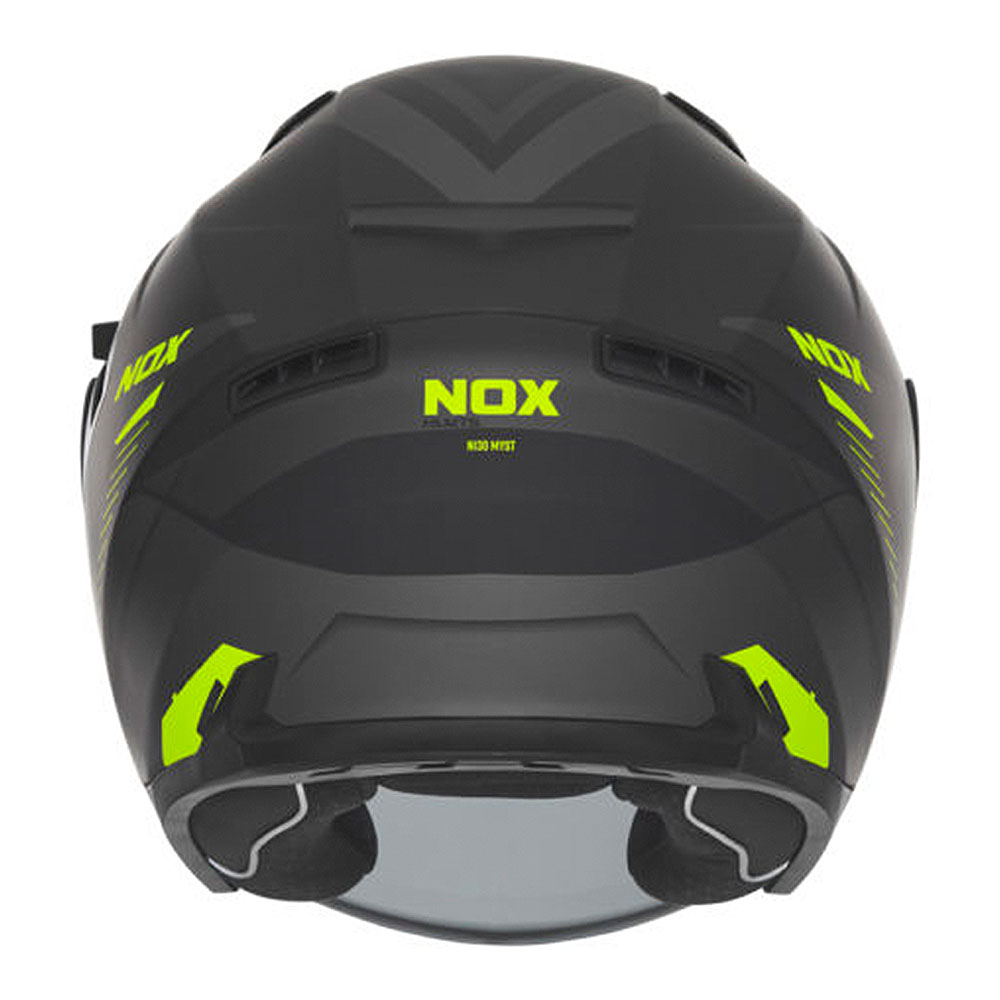 Kaciga NOX Jet N130 MYST mat crno žuta XL