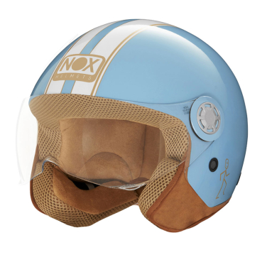 Kaciga NOX Jet N210 pastelno plava