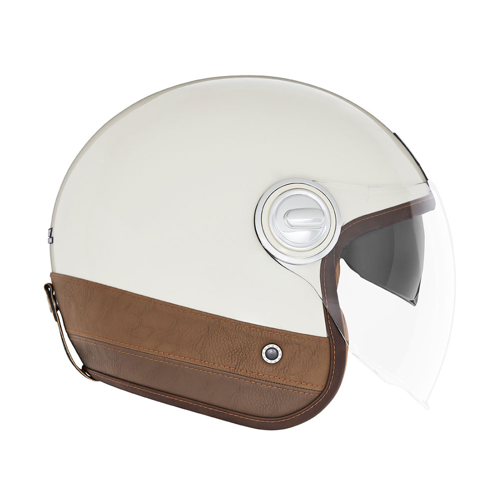 Kaciga NOX HERITAGE PREMIUM krem sa braon kožom XL