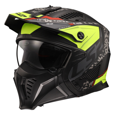 Kaciga LS2 Jet OF606 DRIFTER DEVOR mat crno žuta XL